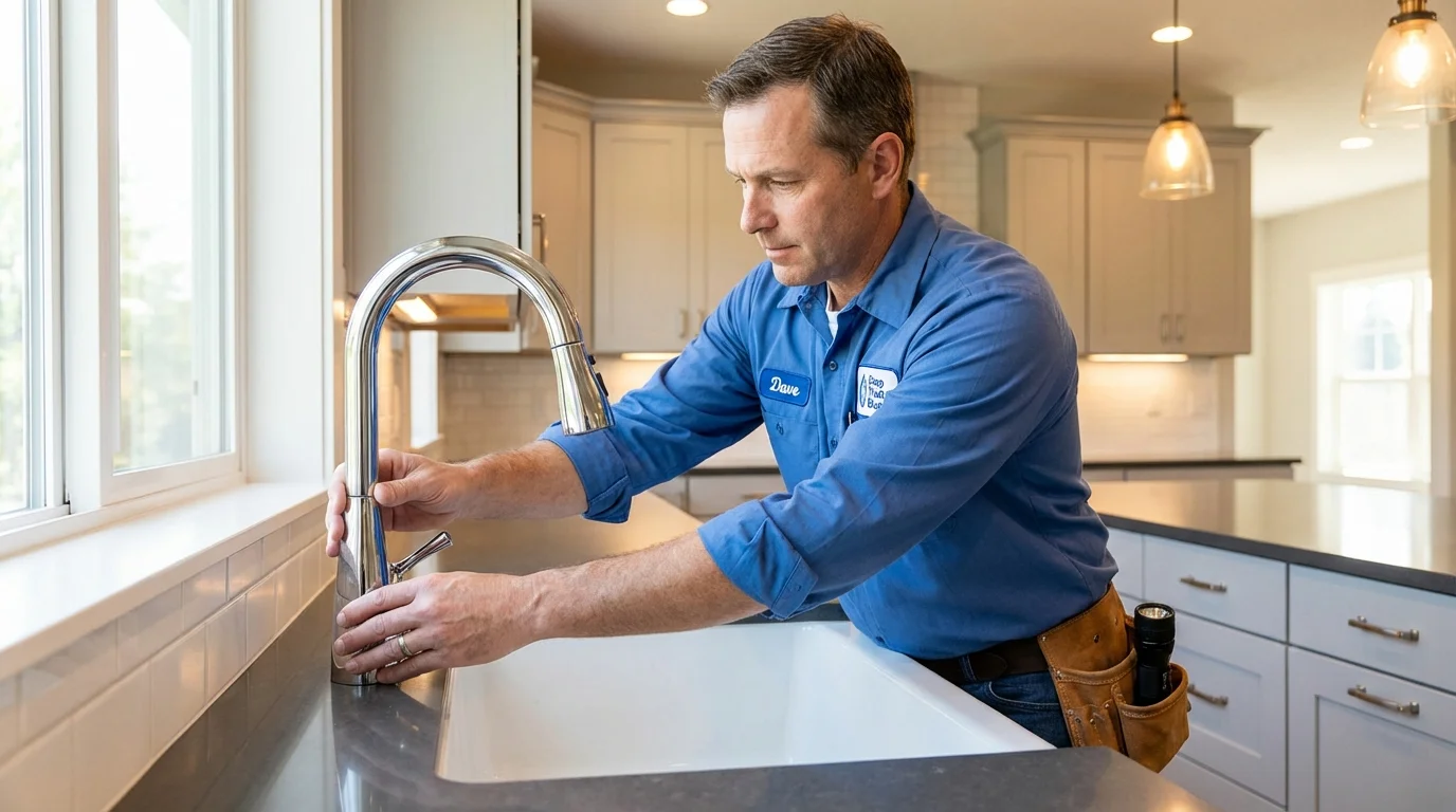 Kitchen faucet installation by Johns Plumbing LLC in Fort Worth