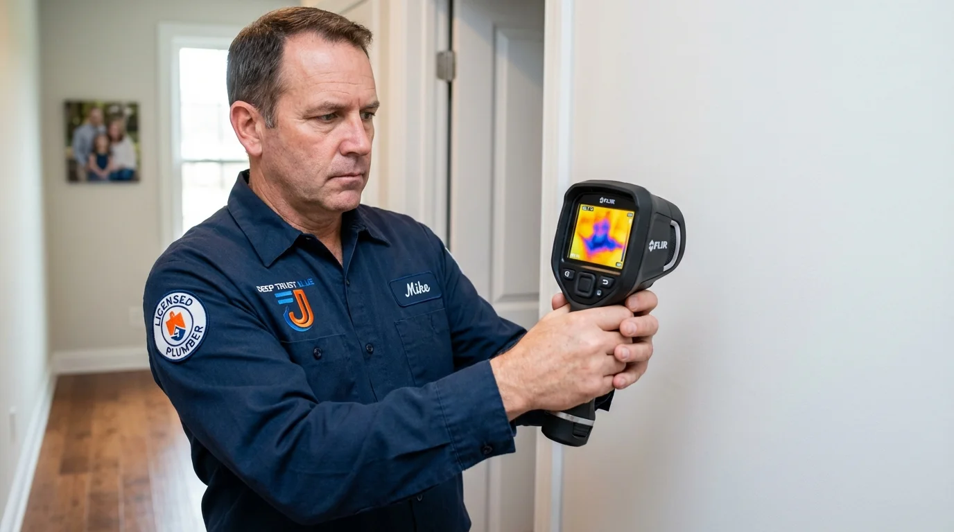 Thermal imaging leak detection by Johns Plumbing LLC in Fort Worth